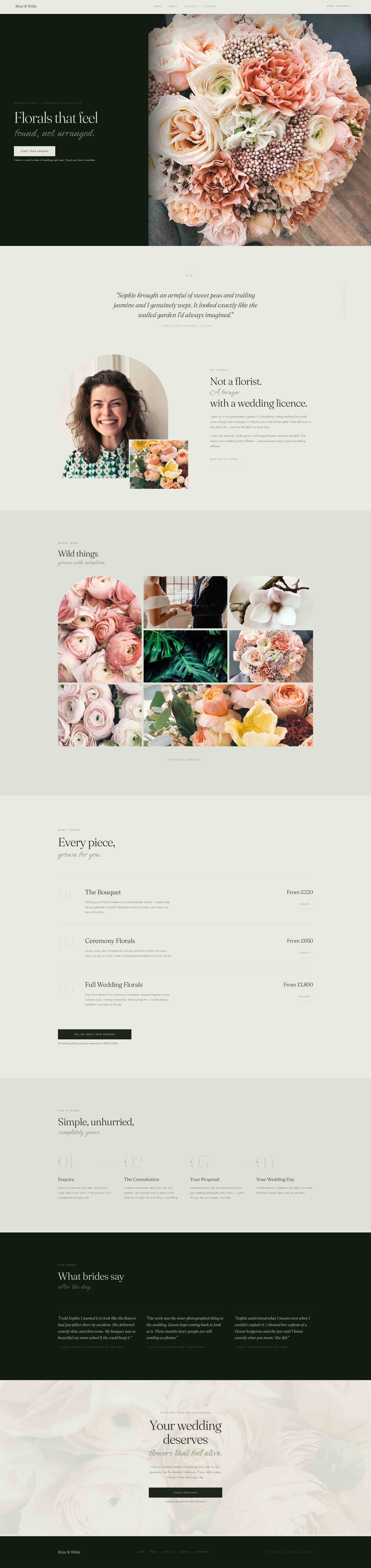 Briar & Wilds full website design